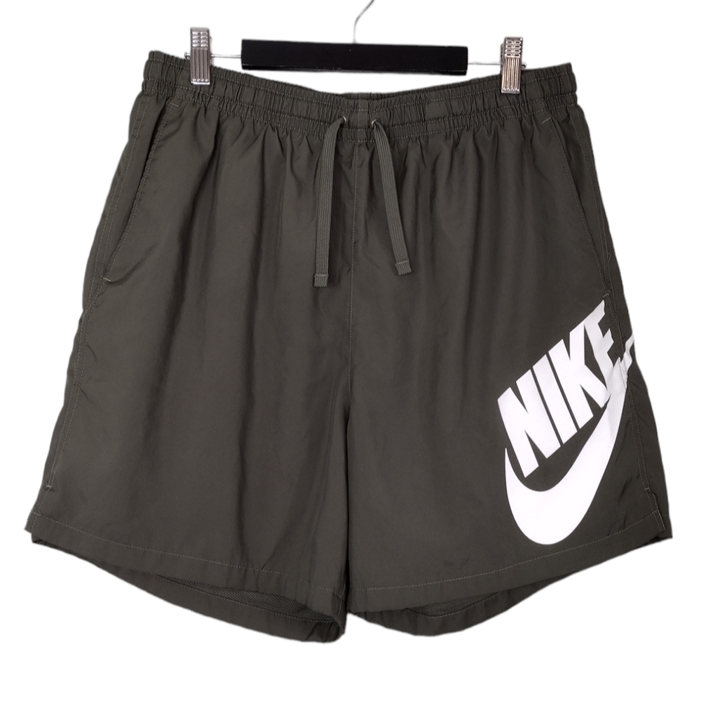 Nike Sportswear Woven Linen Logo Training Running Workout Athletic Shorts Sz XL